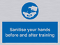 MH6170: Sanitise your hands before and after training