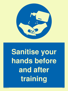 MH6170: Sanitise your hands before and after training
