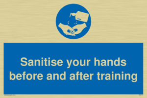MH6170: Sanitise your hands before and after training