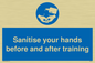 MH6170: Sanitise your hands before and after training