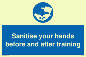 MH6170: Sanitise your hands before and after training