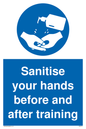 MH6170: Sanitise your hands before and after training