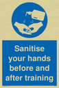 MH6170: Sanitise your hands before and after training