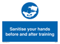 MH6170: Sanitise your hands before and after training
