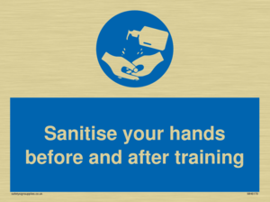 MH6170: Sanitise your hands before and after training