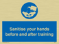 MH6170: Sanitise your hands before and after training