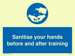 MH6170: Sanitise your hands before and after training