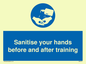 MH6170: Sanitise your hands before and after training
