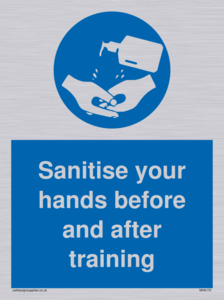 MH6170: Sanitise your hands before and after training