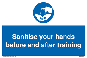 MH6170: Sanitise your hands before and after training