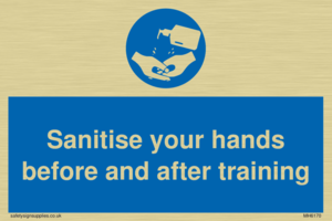 MH6170: Sanitise your hands before and after training