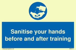 MH6170: Sanitise your hands before and after training