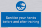 MH6170: Sanitise your hands before and after training