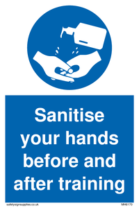 MH6170: Sanitise your hands before and after training