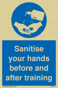 MH6170: Sanitise your hands before and after training