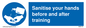 MH6170: Sanitise your hands before and after training