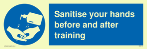 MH6170: Sanitise your hands before and after training