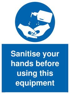 MH6172: Sanitise your hands before using this equipment