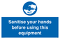 MH6172: Sanitise your hands before using this equipment