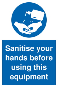 MH6172: Sanitise your hands before using this equipment