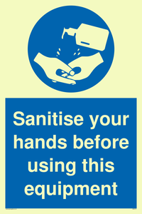 MH6172: Sanitise your hands before using this equipment