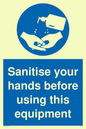 MH6172: Sanitise your hands before using this equipment