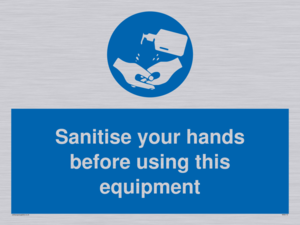 MH6172: Sanitise your hands before using this equipment