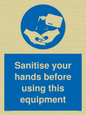 MH6172: Sanitise your hands before using this equipment