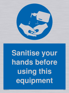 MH6172: Sanitise your hands before using this equipment