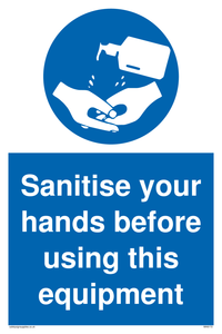 MH6172: Sanitise your hands before using this equipment