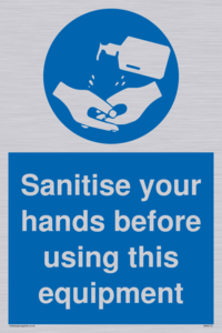 MH6172: Sanitise your hands before using this equipment