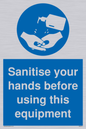 MH6172: Sanitise your hands before using this equipment