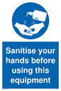 MH6172: Sanitise your hands before using this equipment