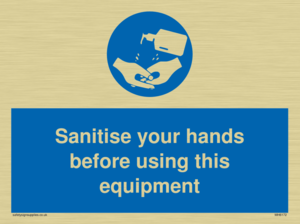 MH6172: Sanitise your hands before using this equipment