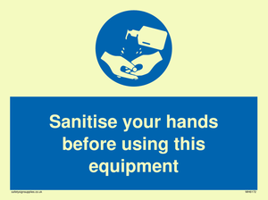 MH6172: Sanitise your hands before using this equipment