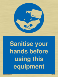 MH6172: Sanitise your hands before using this equipment