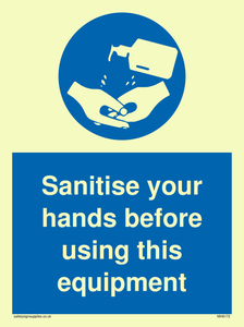 MH6172: Sanitise your hands before using this equipment