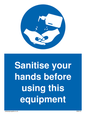 MH6172: Sanitise your hands before using this equipment