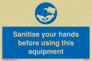 MH6172: Sanitise your hands before using this equipment