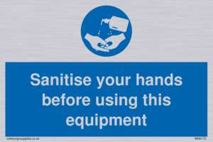 MH6172: Sanitise your hands before using this equipment