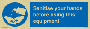 MH6172: Sanitise your hands before using this equipment