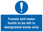 MH6173: Towels and water bottle to be left in designated areas only