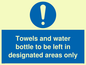 MH6173: Towels and water bottle to be left in designated areas only