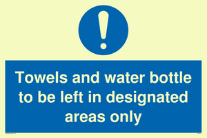 MH6173: Towels and water bottle to be left in designated areas only