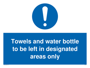 MH6173: Towels and water bottle to be left in designated areas only