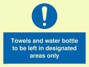 MH6173: Towels and water bottle to be left in designated areas only