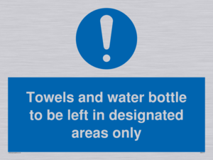MH6173: Towels and water bottle to be left in designated areas only