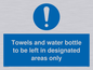 MH6173: Towels and water bottle to be left in designated areas only