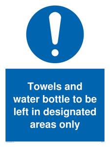 MH6173: Towels and water bottle to be left in designated areas only