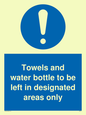 MH6173: Towels and water bottle to be left in designated areas only